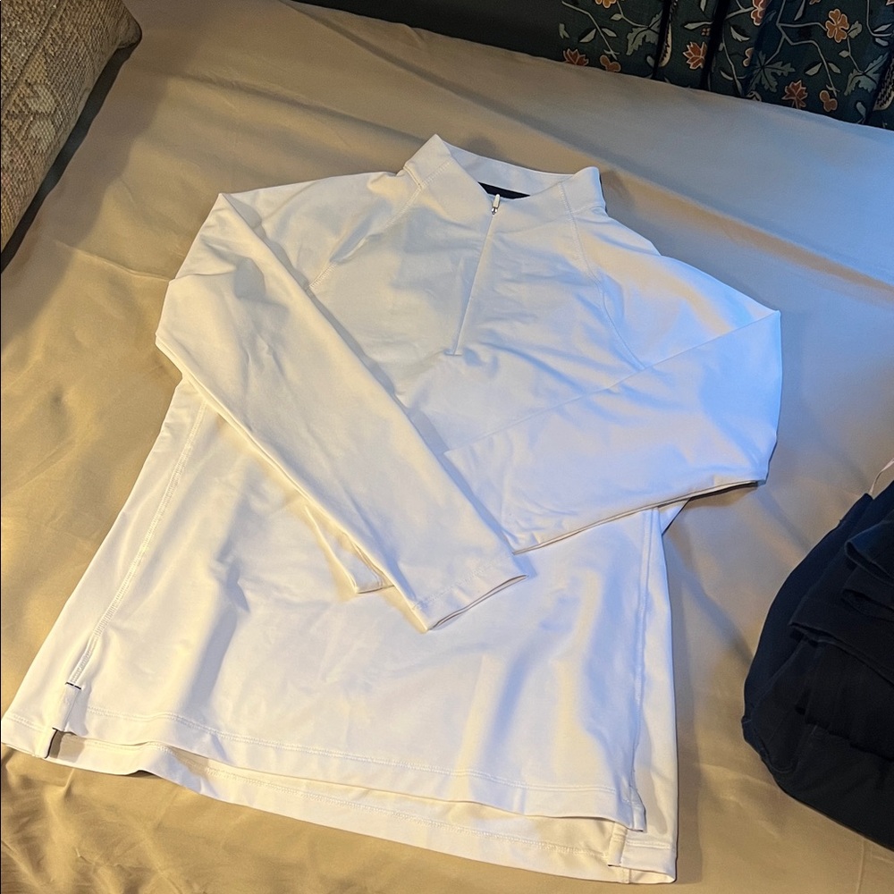 White Peter Millar 1/4 zip